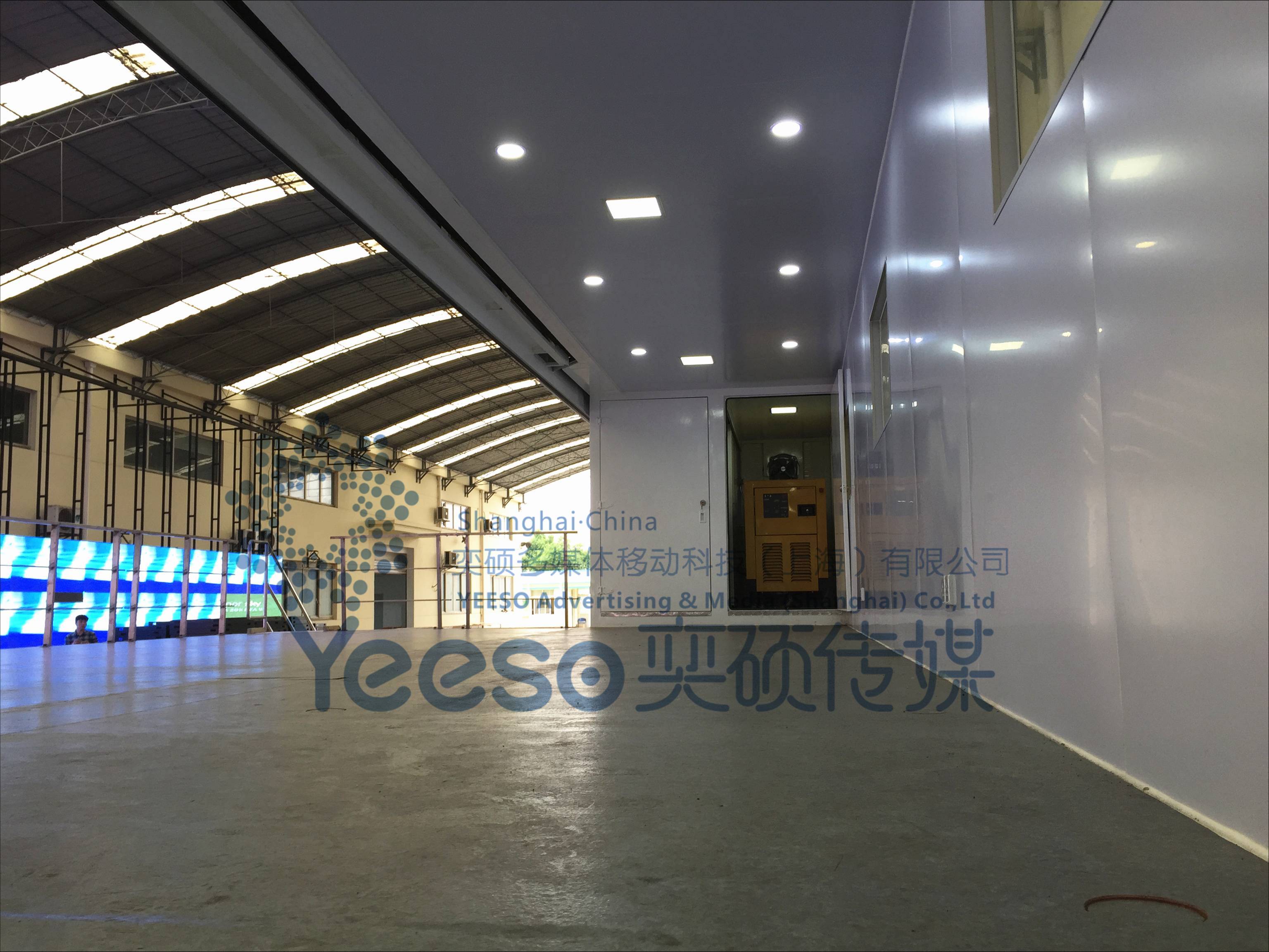 YES-C40 单层集装箱LED移动舞台车路演展示车